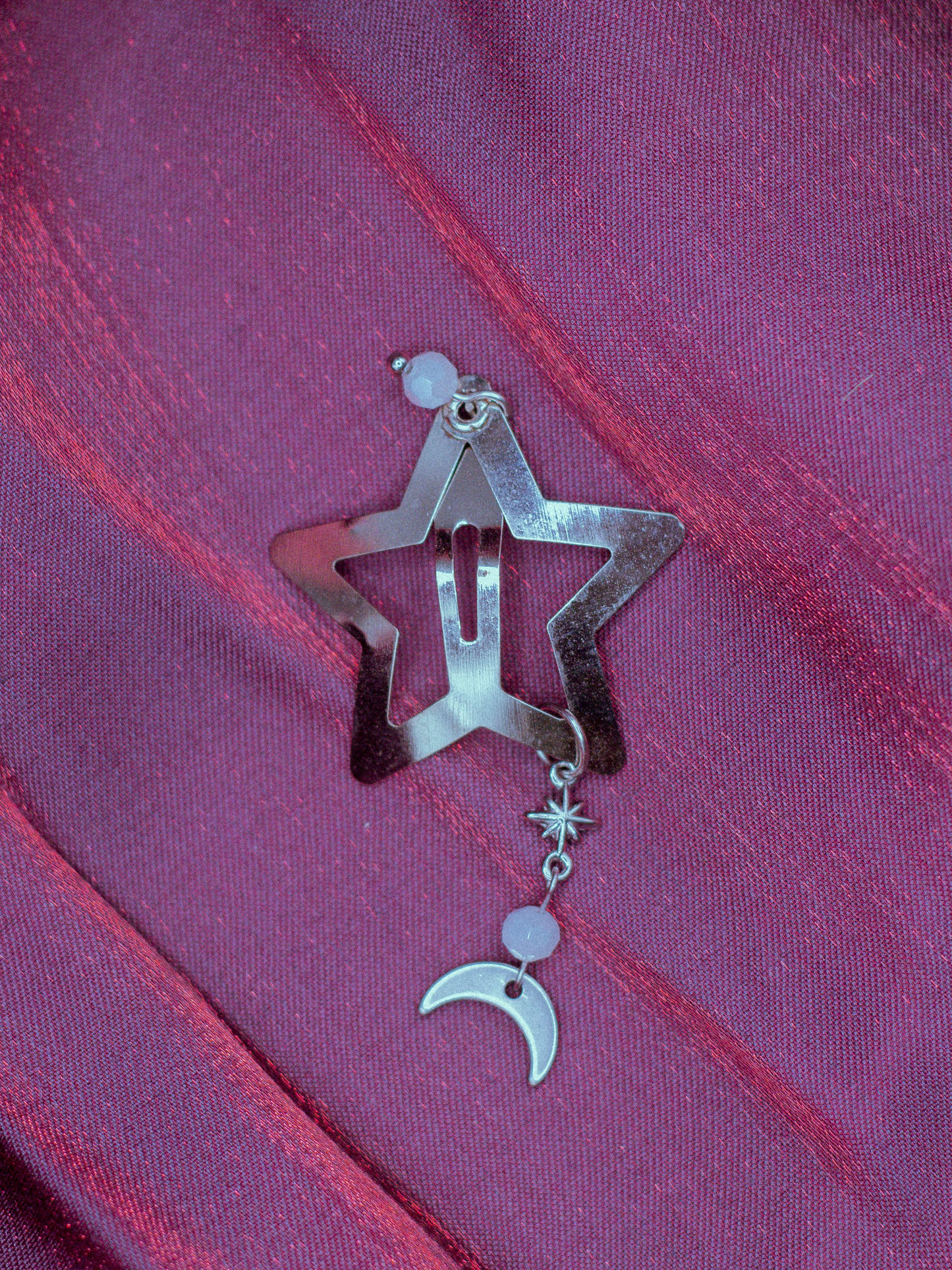 BARRETTE ÉTOILE / PERLES DE VERRE