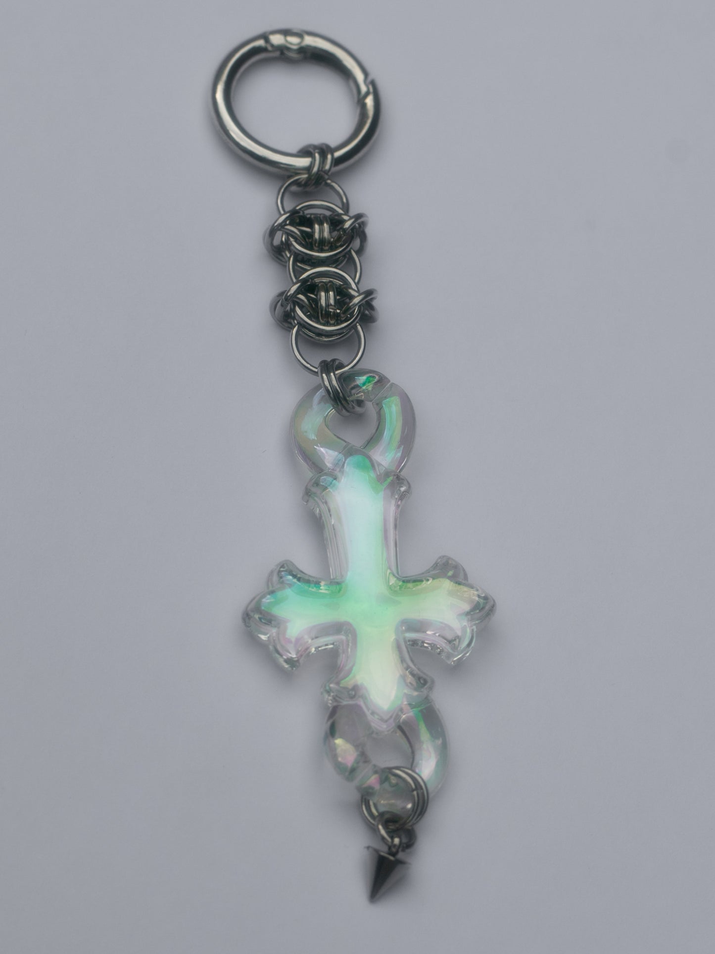 PORTE CLES - CROIX IRIDESCENTE